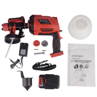 Batterie au Lithium haute tension pistolet peinture Pot peinture revêtement Latex peinture pulvérisateur avec lampe puissance Machine de pulvérisation