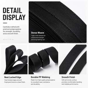 Cinta de Polipropileno (PP) Negra 900D, Resistente a la Abrasión, para Asas de Bolsas, Mochilas, Equipaje y Accesorios - Product Image 2