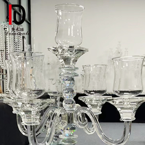 Bougeoirs décoratifs de restaurant occidental de haute qualité Bougeoirs cylindriques transparents en cristal abordables de haute qualité - Product Image 5