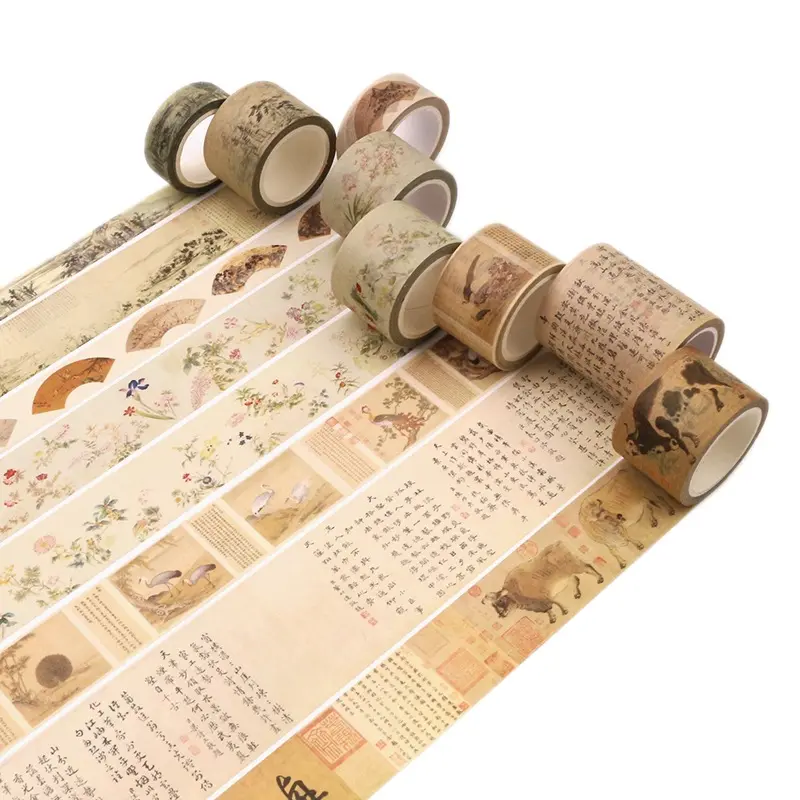DIY dekorasi penyegelan pita kertas Washi pita Masking cetakan kustom pita Washi Jepang set hadiah