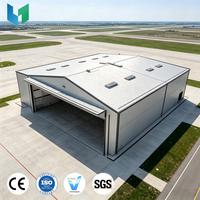 Hangar préfabriqué moderne en structure acier pour avions privés, haute capacité de charge, pour stockage aéronautique de luxe et lieux sportifs