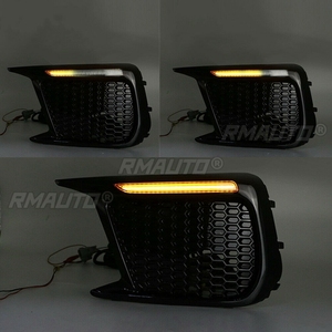 Feux de jour LED pour voiture + feux de brouillard à clignotants dynamiques ambrés pour Subaru WRX STI 2018-2020, accessoires de voiture - Product Image 4