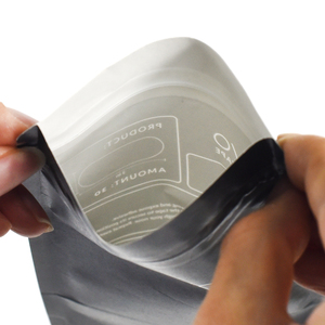 Sacchetto Stand-up Personalizzato con Zip in Carta Kraft Biodegradabile Impermeabile e Plastica, Busta Nera in Mylar con Logo - Product Image 3