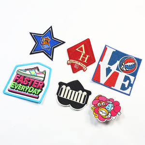 High Quality Embroidery Sew on Twill Custom Vest Patches Hat Iron on Patches Bulk Wholesale - Product Image 1