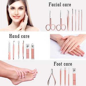 Hot Bán Biểu Tượng Tùy Chỉnh 18Pcs Móng Chân Công Cụ Thép Không Gỉ Nail Clipper Set Làm Móng Tay Kit Nail Nguồn Cung Cấp Với PU Trường Hợp - Product Image 2