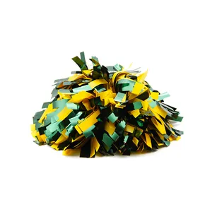 Fast delivery thick Material Mulit color hand cheer pom poms plastic mix metallic poms
