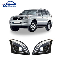 Pour Toyota Prado LC120 2003-2009 : Ensemble de phares LED améliorés avec feux de jour LED et clignotants séquentiels, Plug & Play