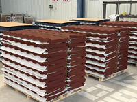 Tuile de Toiture Métallique Enduite de Pierre Moderne Écologique Garantie Qualité, Ignifuge, Imperméable, Durable pour Mur Extérieur et Salle à Manger