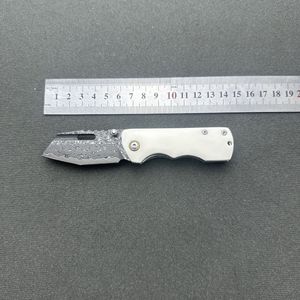 <span class=keywords><strong>Couteau</strong></span> de poche en acier Damas VG10 forgé avec manche en os blanc, petit <span class=keywords><strong>couteau</strong></span> utilitaire EDC pour hommes - Product Image 6