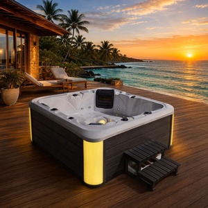 Modern Luxury Family 5 Person Spa Tubs Outdoor Spa Hot CE Approved Jacuzzier Spa With Speaker LED Light - Product Image 4