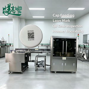 Máquina de Marcado Láser de Códigos QR para Tapas de Botellas, Trazabilidad de Tapas de Envases de Lácteos, Códigos QR Permanentes de Lote/Fecha con Correlación de Datos - Product Image 3