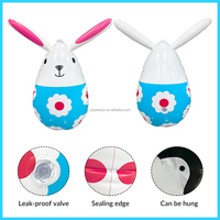 Joyee Usine En Gros PVC Gonflable Lapin De Pâques Gobelet Jouet Oeuf De Pâques Lapin Décor Enfants Party Favor Suspendu Blow up Jouet