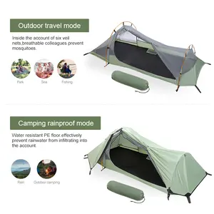 방수 하이킹 배낭 여행 bivy 스와그 텐트 캠핑 야외 경량 1 인 텐트