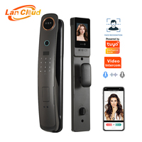 Cerraduras Inteligentes Biométricas de Venta Caliente, Cerradura de Puerta con Reconocimiento Facial Tuya para Uso en el Hogar y Hoteles, Compatible con Tarjeta, Llave, Control por Aplicación de Teléfono Inteligente