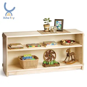 Gabinete de almacenamiento de juguetes Montessori, muebles de guardería de madera, estante ajustable para niños, armario para bebés, muebles Montessori