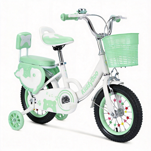 Prêt à être expédié : Vélo pour filles KiddyBoo 12-20 pouces rose avec panier et roues stabilisatrices - Product Image 3