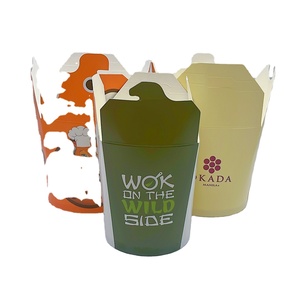 Chefs-caja de wok para embalaje de <span class=keywords><strong>pasta</strong></span> <span class=keywords><strong>y</strong></span> fideos, contenedor amarillo desechable, paquete de comida - Product Image 2
