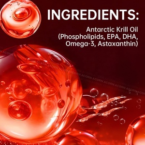 Cápsulas de Aceite de Krill Antártico Acorn OEM Omega-3 con Alto Contenido de Fosfolípidos para la Salud del Cerebro y el Corazón, 60 Cápsulas Blandas - Product Image 2