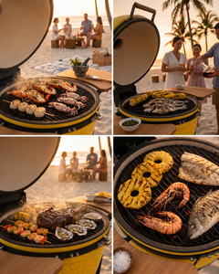 <span class=keywords><strong>Barbecue</strong></span> Kamado en céramique Auplex Premium 23 pouces, grand <span class=keywords><strong>barbecue</strong></span> au charbon de bois, fumoir pour la cuisson en extérieur avec support - Product Image 5
