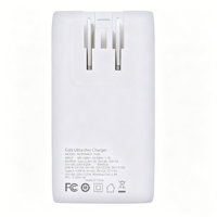 Chargeur rapide GaN ultra-plat 65W à double port avec SCP PD 3.0 OTP, prises pliables USB et Type-C
