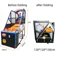 Machine de jeu de basket-ball pliable à monnayeur pour salle de sport intérieure