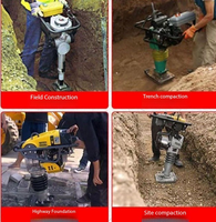 Petits compacteurs à essence et diesel pour moteur 3 kW, poids 85 kg, pour la construction de chaussées, vibrants, pour l'impact routier