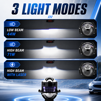 Projecteur Bi-LED Laser 3 Pouces 71W Faisceau Haut 44W Faisceau Bas 6000K 12V 24V Phares LED de Voiture Rétrofit Automobile Éclairage Auto