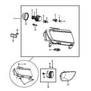 Faros Delanteros para Jeep Grand Cherokee 55079409AK 55079408AK 2011-2013, Repuesto de Halógeno/Xenón - Product Image 4