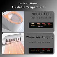 Toilettes intelligentes avec lumière nocturne, séchage à air chaud multi-niveaux pour chambre à coucher, WC intelligents