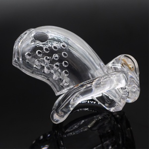 FRRK-58 C6000S Jaula de Castidad de Plástico Nueva con 4 Anillos para Pene, Dispositivo de Castidad Masculina para Hombre - Product Image 5