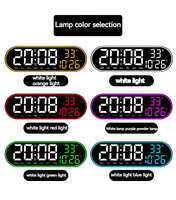 Calendrier de température multifonction design 3d mur led alarme numérique horloges de table intelligentes pour bureau