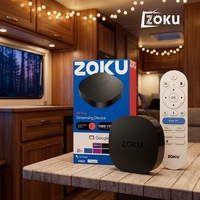 Boîtier TV portable ZOKU C5 RK3518 Quad-core Android 14.0, prend en charge la 4K, télécommande vocale BT, home cinéma, prix d'usine