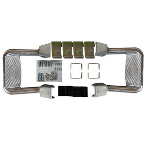 JOESHIER Accessoires de voiture 4x4, marchepieds latéraux universels, revêtement en poudre, aluminium moulé, antidérapant, barre latérale pour pick-up, pédales argentées - Product Image 5