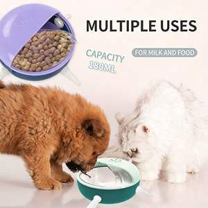 Útil biberón de silicona para bebés, alimentador de lactancia biónico, tetina, botella pequeña, taza de agua para gatitos y cachorros recién nacidos - Product Image 6