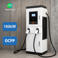Station de recharge commerciale pour véhicules électriques DC 180 kW CCS2 CHAdeMO GBT OCPP GPRS 4G avec écran LCD 7 pouces pour zone de service autoroutière intelligente WrightCharge