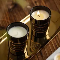 Уникальные ароматические свечи из соевого воска, подарочный набор, оптовая продажа, Индивидуальные Роскошные Декоративные Ароматические стеклянные свечи для ароматерапии