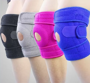 Rodillera de compresión para alivio del dolor articular, rehabilitación del menisco, escalada, con correas de gancho y bucle de rótula abierta - Product Image 1