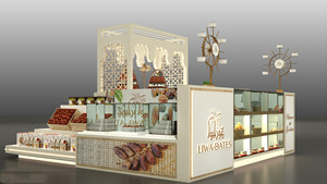 Quiosco de exhibición de tuercas de caramelo, <span class=keywords><strong>tienda</strong></span> de dulces, diseño 3D, chocolate, usado en centro comercial - Product Image 5