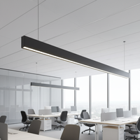 Lampe suspendue LED carrée ultra-mince moderne, linéaire, super fine, pour salle à manger, salle de réunion, chambre à coucher, 2914