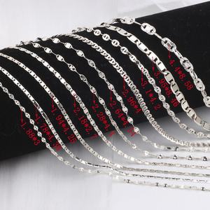 مجوهرات دائمة تركيبات مجوهرات فضة استرليني S925 سلسلة بسلسلة مشبك بحري تصنيع قلادة قلادة - Product Image 2