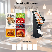 Kiosco de autoservicio con pantalla táctil Android de 15.6 y 21.5 pulgadas con luces de hadas, para mesa de restaurante, máquina de visualización de menú digital.