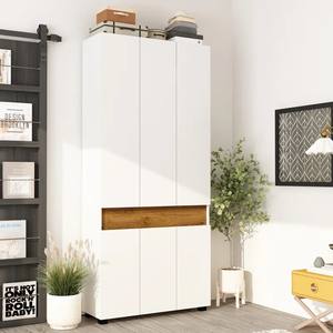 Armoire murale en bois blanc pour chambre d'enfant la moins chère européenne Armoire de personnalisation avec portes coulissantes - Product Image 6