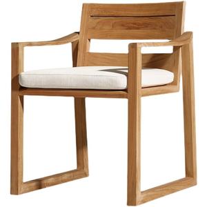 Ensemble table et chaises de jardin nordique en teck massif pour balcon et cour, mobilier d'extérieur décontracté et imperméable - Product Image 3