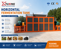 Cuve de Fermentation Horizontale Multifonctionnelle avec Double Arbre Mélangeur, Idéale pour les Matières Premières comme les Boues Mixtes et les Fumiers d'Élevage