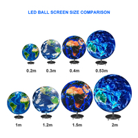Pantalla LED Esférica en Forma de Globo, Diámetro de 1m 1.5m 2m, Pantalla Esférica P2 P2.5, Pantalla LED de Bola para Exposiciones