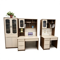 Bureau de maison et de bureau moderne, durable, peu encombrant, multifonctionnel, en MDF peint avec plateau en verre, couleur personnalisable, vente en gros