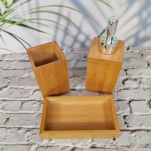 대나무 호텔 거품 펌프 수동 손 액체 비누 디스펜서 조리대 나무 주방 욕실 싱크대 메이슨 항아리 비누 욕실 세트 - Product Image 5