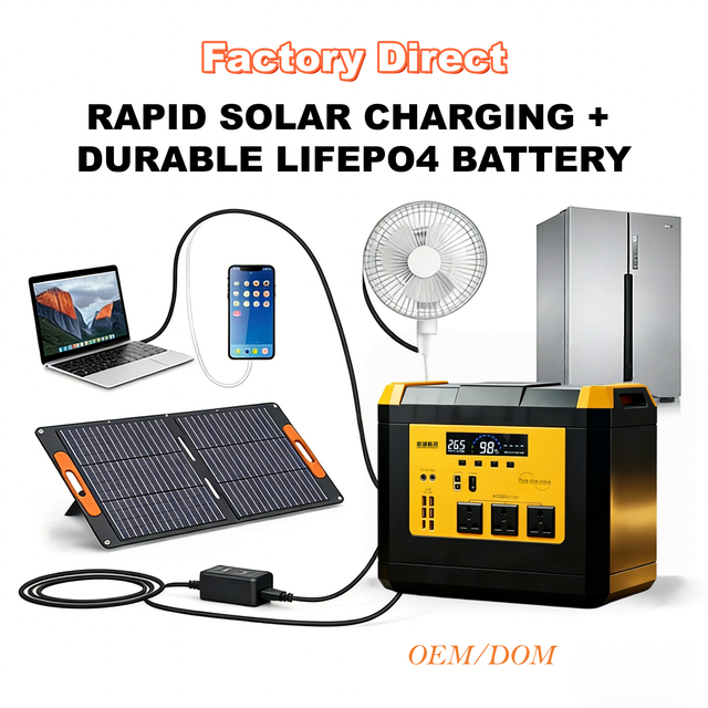 HC 1000W 2000w 3000w 3500w Lifepo4 Power Station Solar Generator UPS Ventilador De Camping Recargable