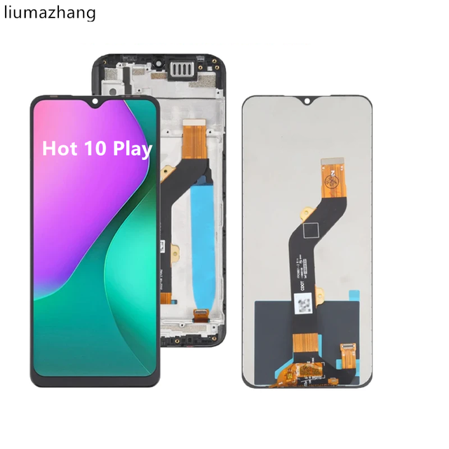 6.82" High Quality In-cell LCD Touch Screen Digitizer Assembly Multiple Colour for Infinix Hot 10 Play X688/X688C/X688B 3-Month
