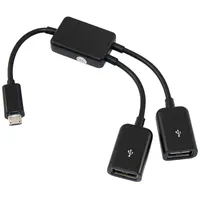 USB Hub 2.0 Micro 5pin Plug Ke 2A USB Female Port Adapter Cable Converter